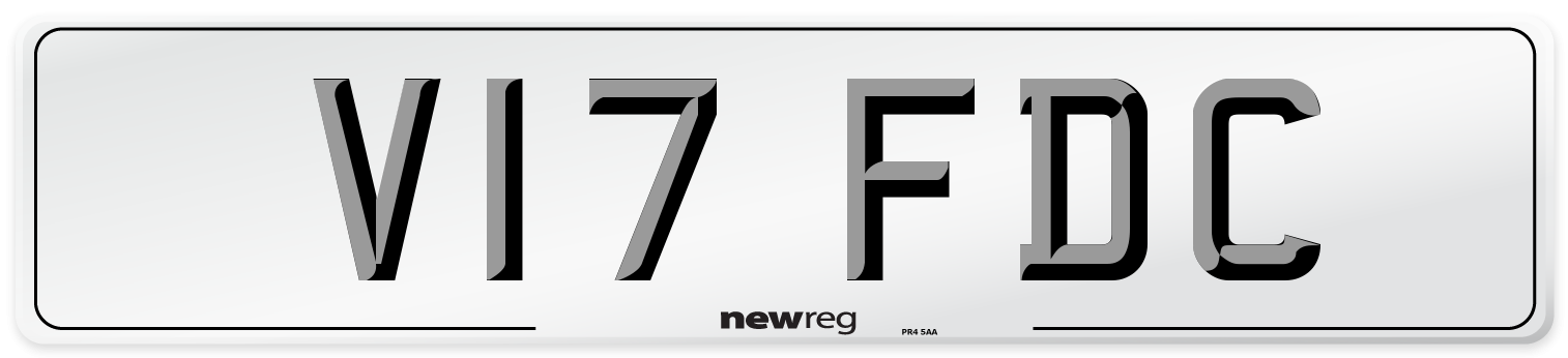 V17 FDC Number Plate from New Reg